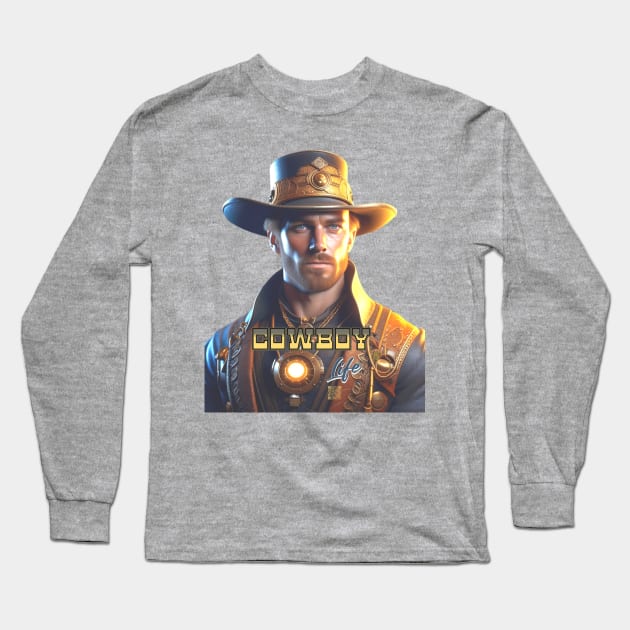 Cowboy Life Long Sleeve T-Shirt by JSnipe